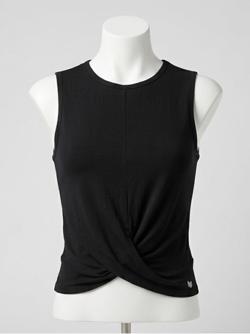 Ododos Black Twist Front Yoga Tank Top Workout Activewear Sleeveless Small S
